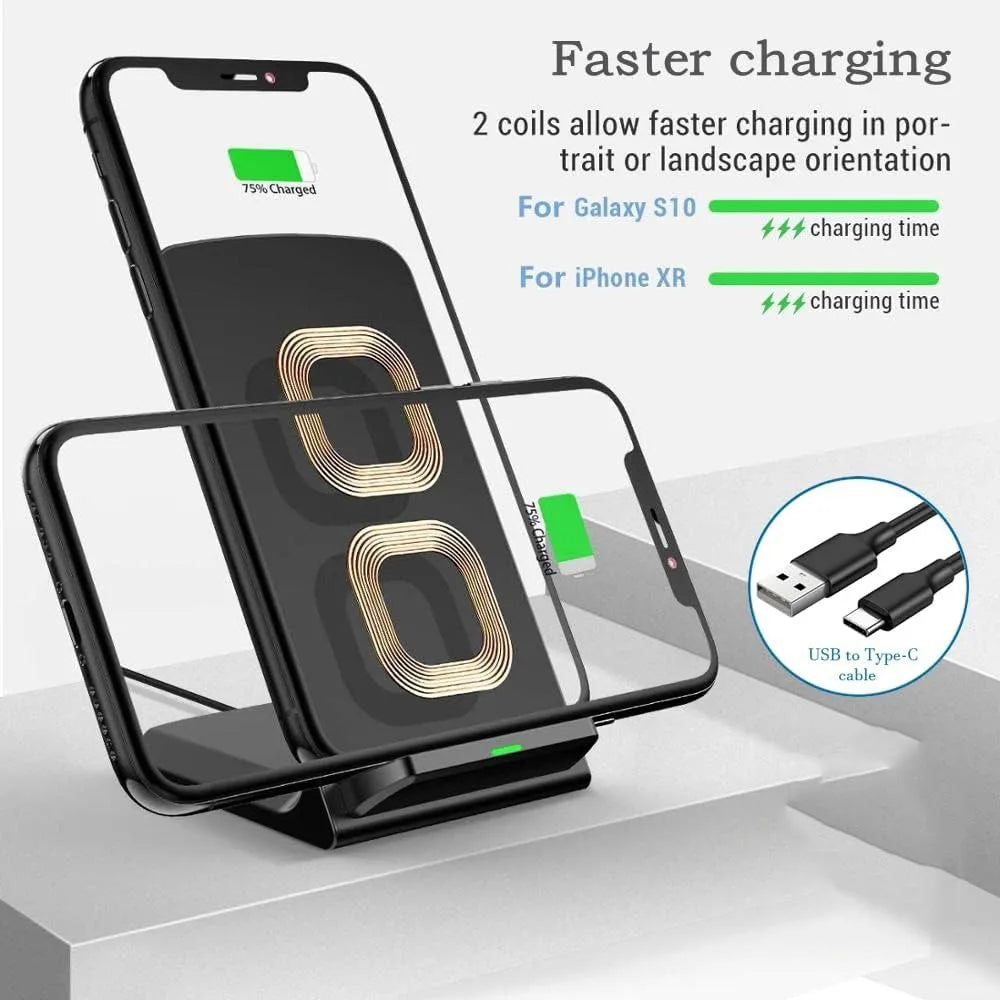 15W Wireless Charger Fast support for Samsung S24 S23 S22 21 Ultra Quick Charging Stand For iPhone 17-12Pro Max Xiaomi 14