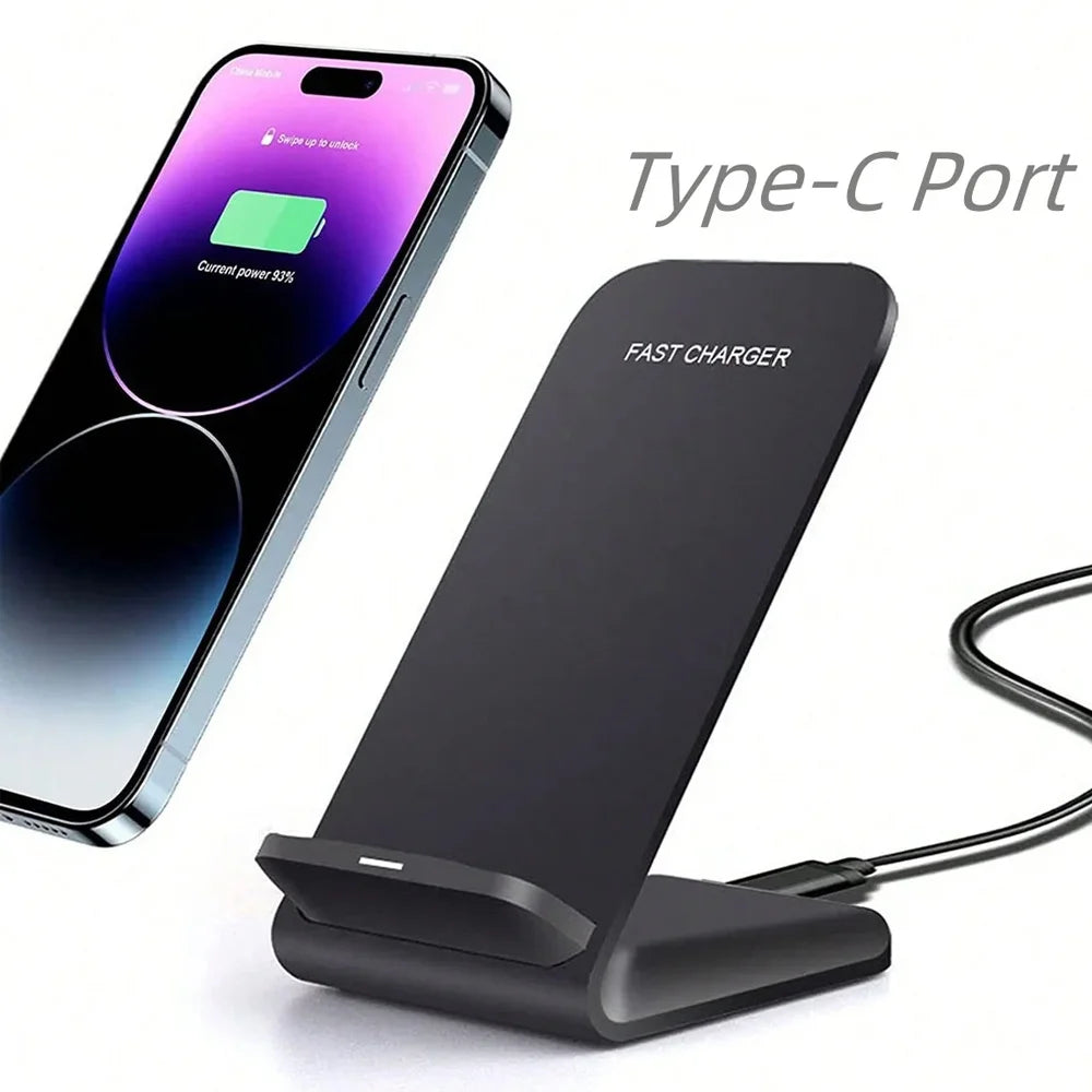 15W Wireless Charger Fast support for Samsung S24 S23 S22 21 Ultra Quick Charging Stand For iPhone 17-12Pro Max Xiaomi 14