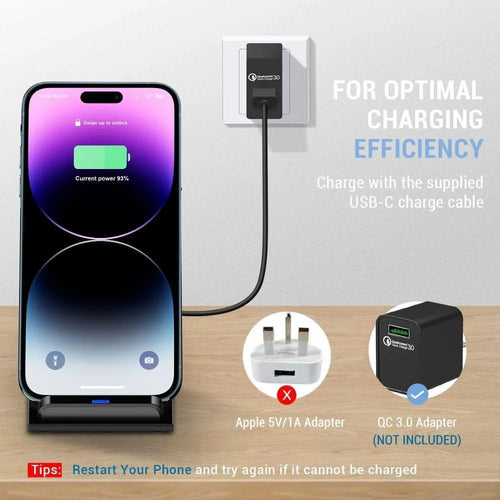 15W Wireless Charger Fast support for Samsung S24 S23 S22 21 Ultra Quick Charging Stand For iPhone 17-12Pro Max Xiaomi 14