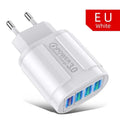 48W QC3.0 Quick Charger 4USB EU Standard Travel Portable 4 Port Fast Charging Suitable For Android iPhone Xiaomi Other Devices