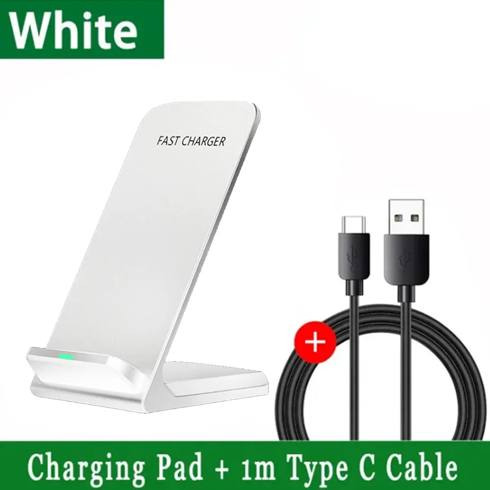 15W Wireless Charger Fast support for Samsung S24 S23 S22 21 Ultra Quick Charging Stand For iPhone 17-12Pro Max Xiaomi 14