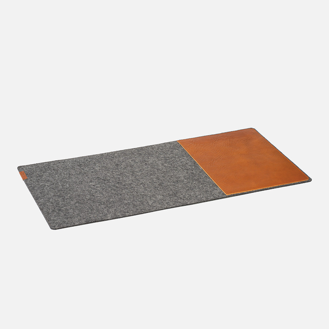 Full-Grain Leather & Wool Felt Desk Pad-0