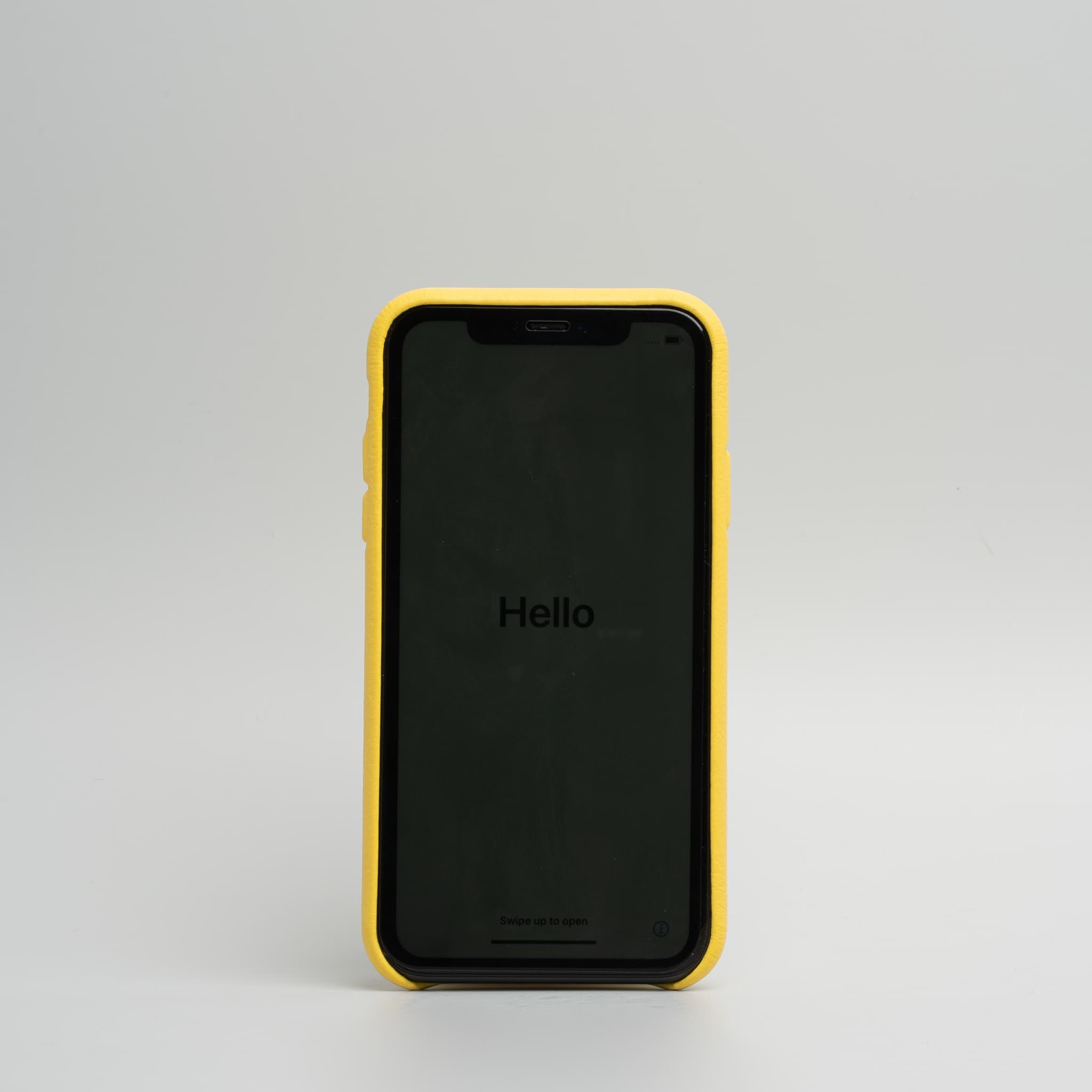 iPhone 11 Yellow leather case - Blank